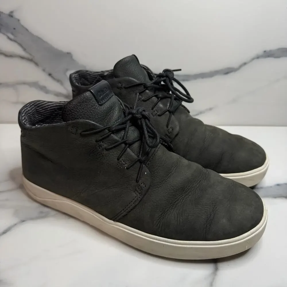 Olukai Men's Gray Leather Nana Hele Sneaker Boots Sz 10.5 Outdoors Waterproof